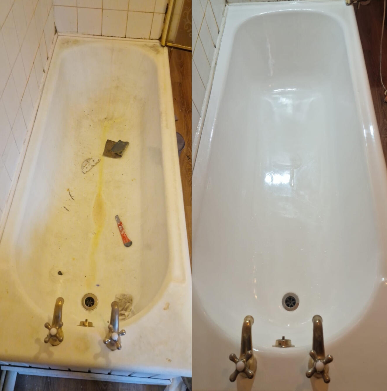 FARMERS BATH RE-ENAMELLED Steel bath resurfaced in Bath